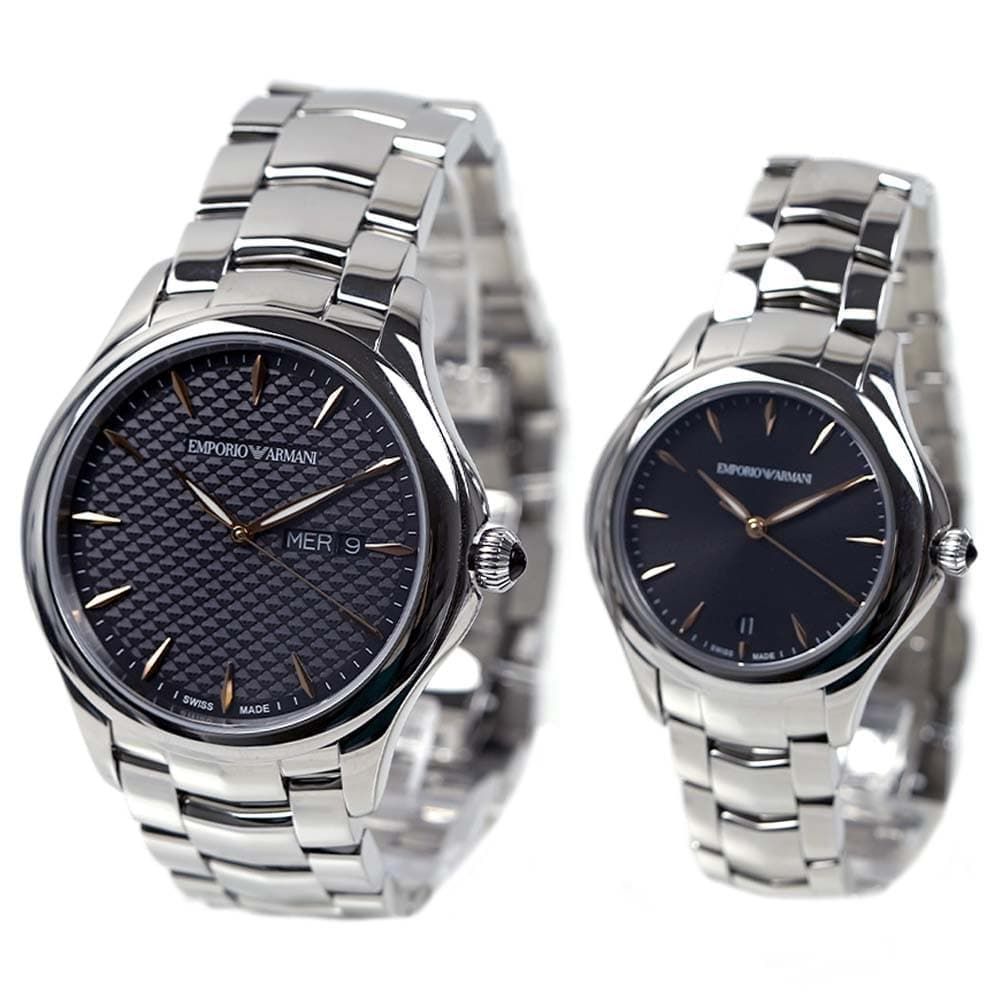 エンポリオアルマーニ スイスメイド 腕時計 ペアウォッチ メンズ レディース セット EMPORIO ARMANI SWISS MADE カレンダー ARS8611