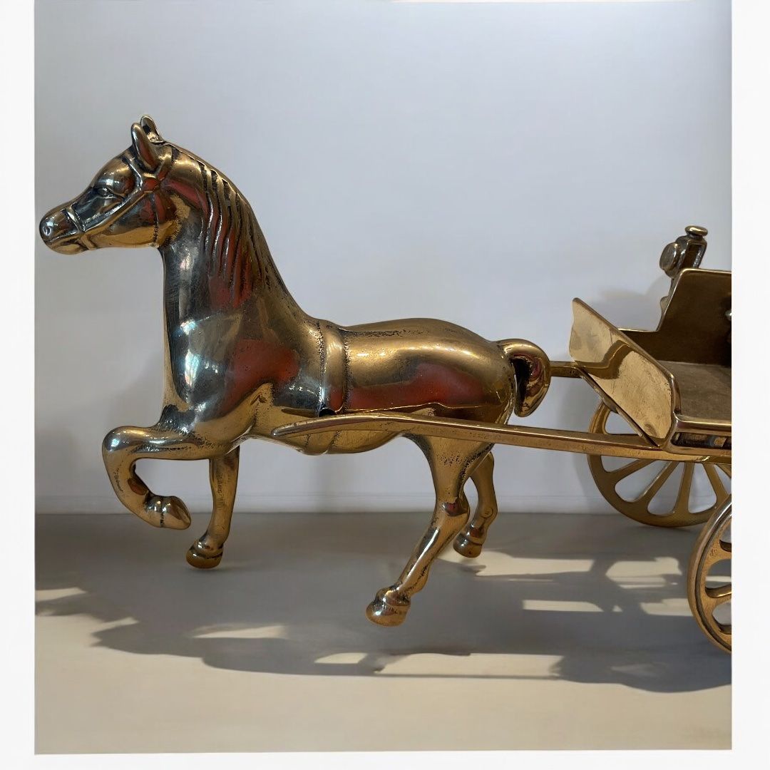 SUPERSALE】真鍮製アンティーク馬車オブジェ - メルカリ