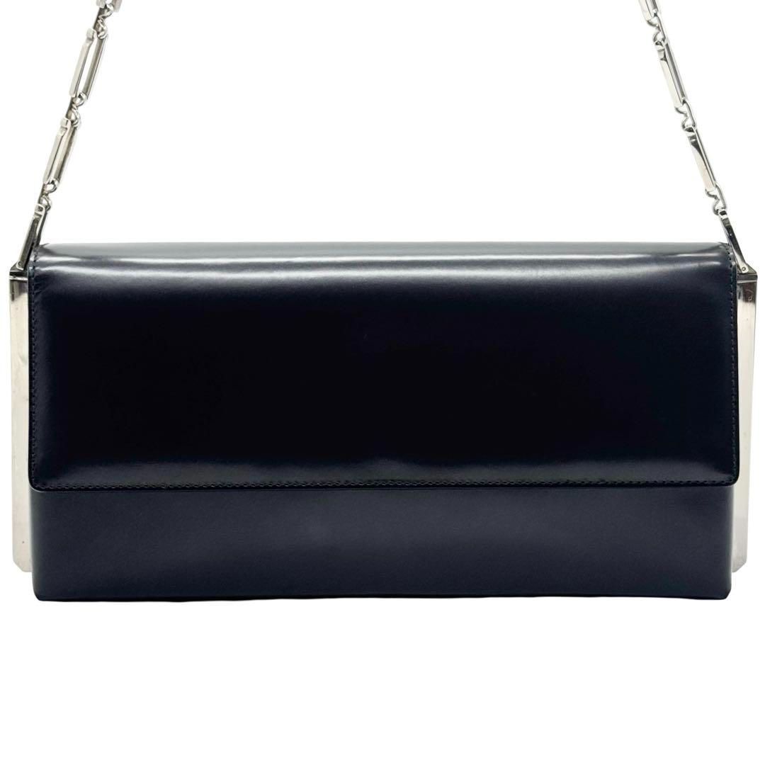 フェラガモ チェーンショルダー バッグ レザー フォーマル ブラック レディース Salvatore Ferragamo フェラガモ チェーンショルダー バッグ