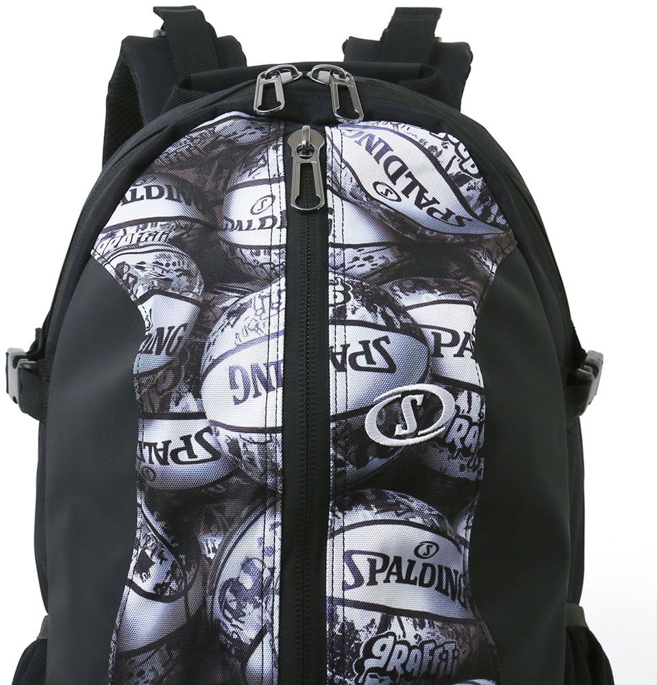 スポルディング バスケット ケイジャー cager グラフィティ ホワイト バッグ バックパック 40-007 GW 室内球技 通学 部活 運動部 リュックサック ボール収納 シューズ収納 40007