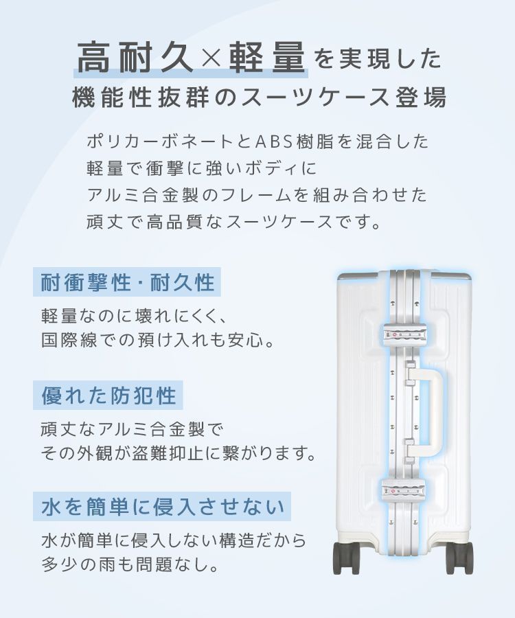 スーツケース フロントオープン