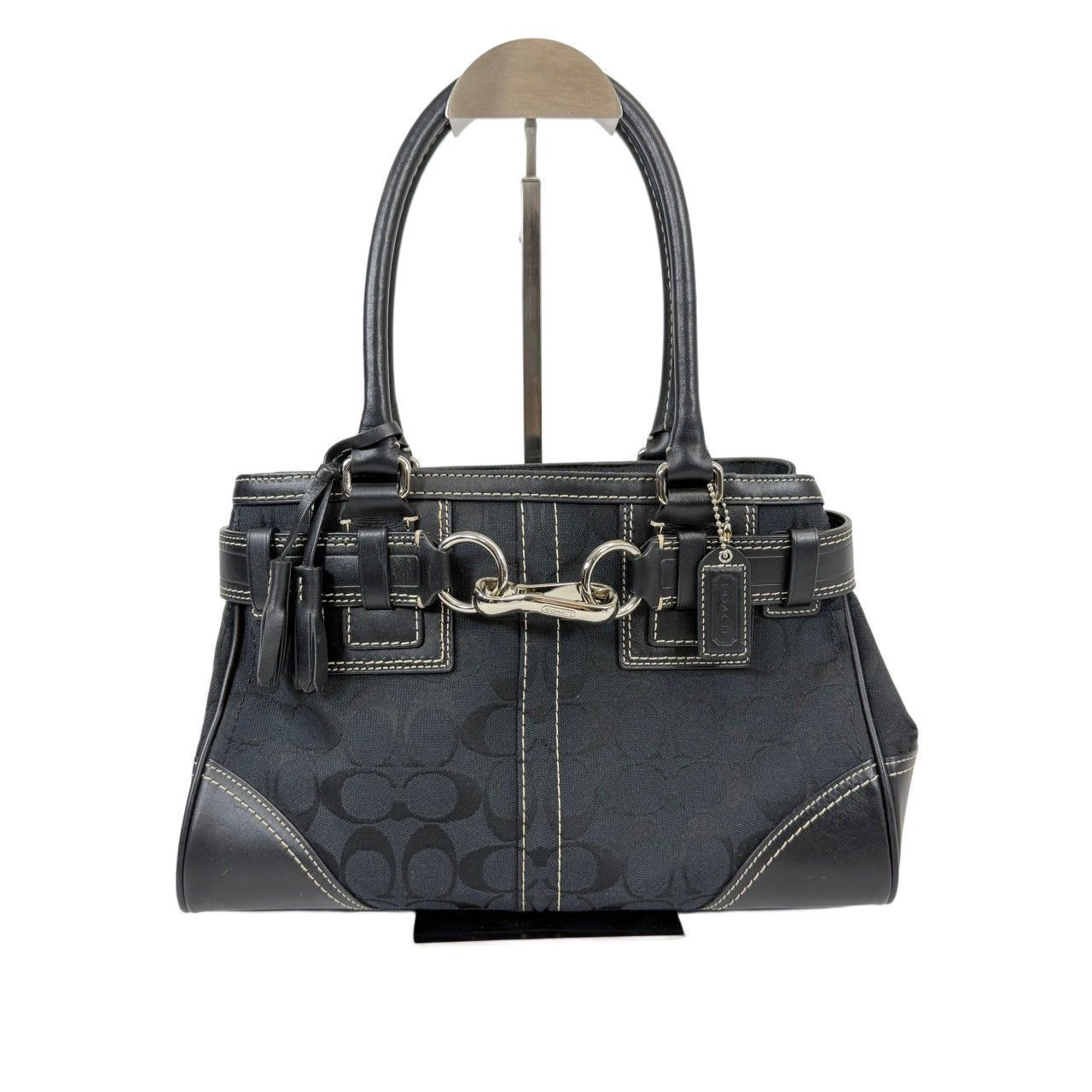 COACH コーチ シグネチャー トート バッグ レザー キャンバス