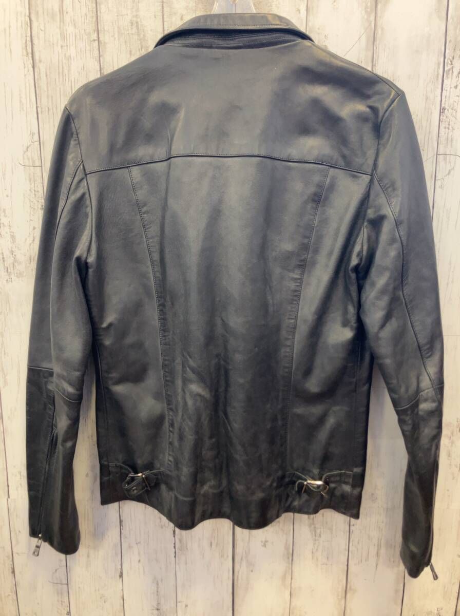 5351POUR LES HOMMES 5351プールオム 0290090003 ブラック 羊革 ダブルライダース