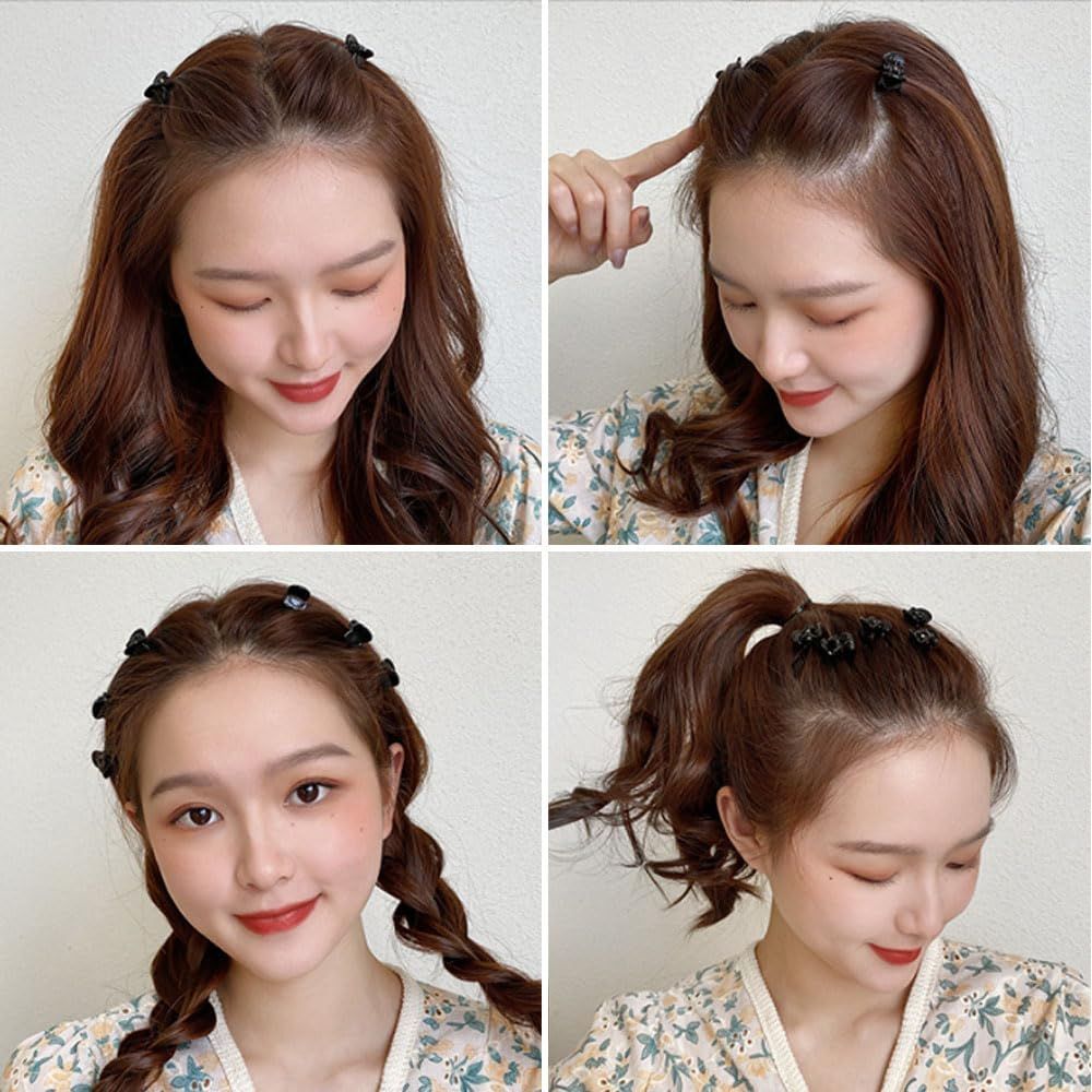 前髪クリップ ヘアクリップ 12個入り 黒 新品 ミニ ヘアクリップセット 12個セット 前髪クリップ バンス