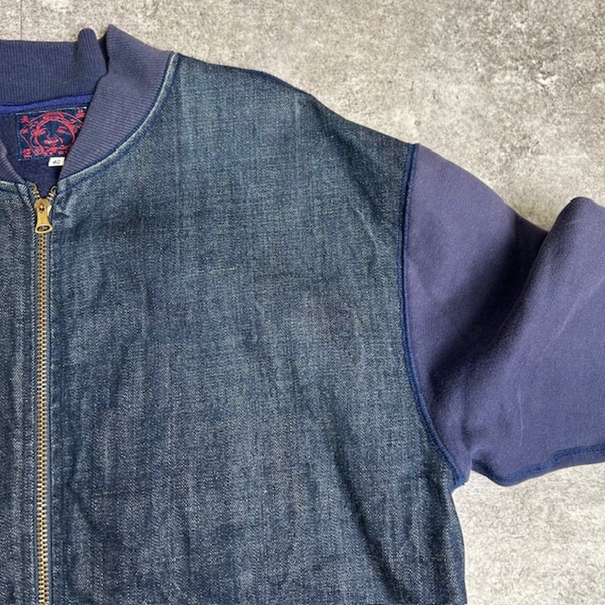 EVISU エヴィス エヴィス スウェット デニム ジップアップジャケット 