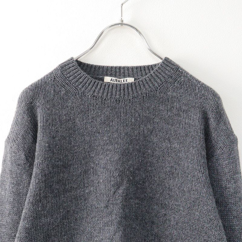 AURALEE カシミヤシルクニットプルオーバー　グレー AURALEE カシミヤシルクニットプルオーバーグレー
