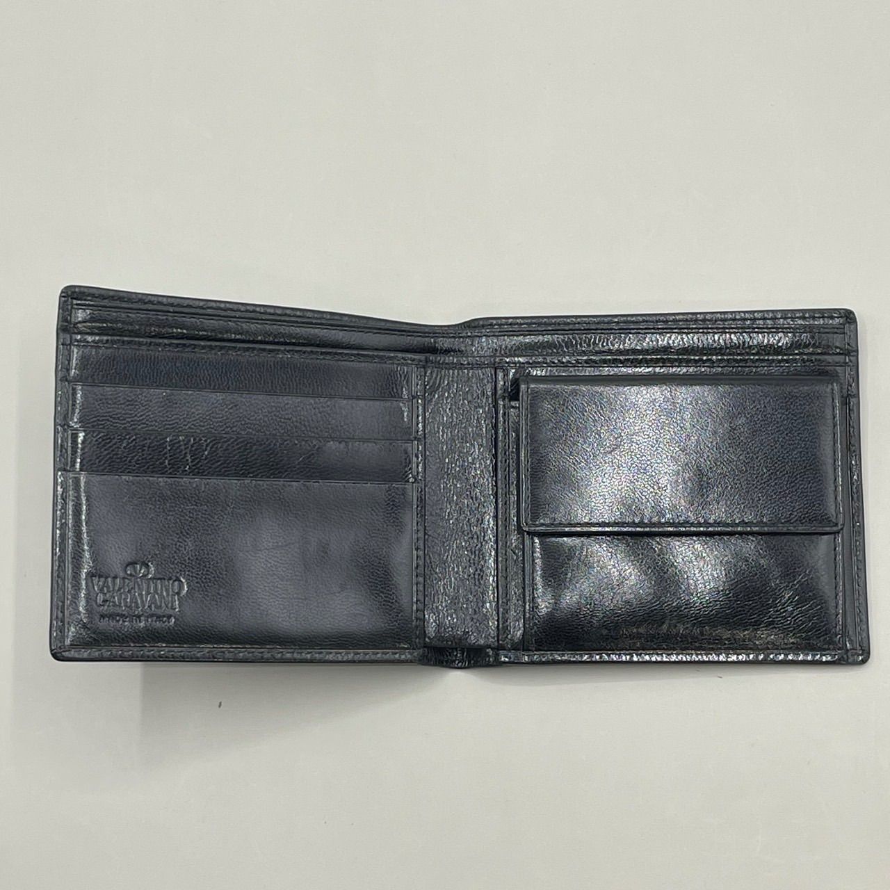 極美品 ヴァレンティノガラヴァーニ 二つ折り財布 レザー 本革 黒