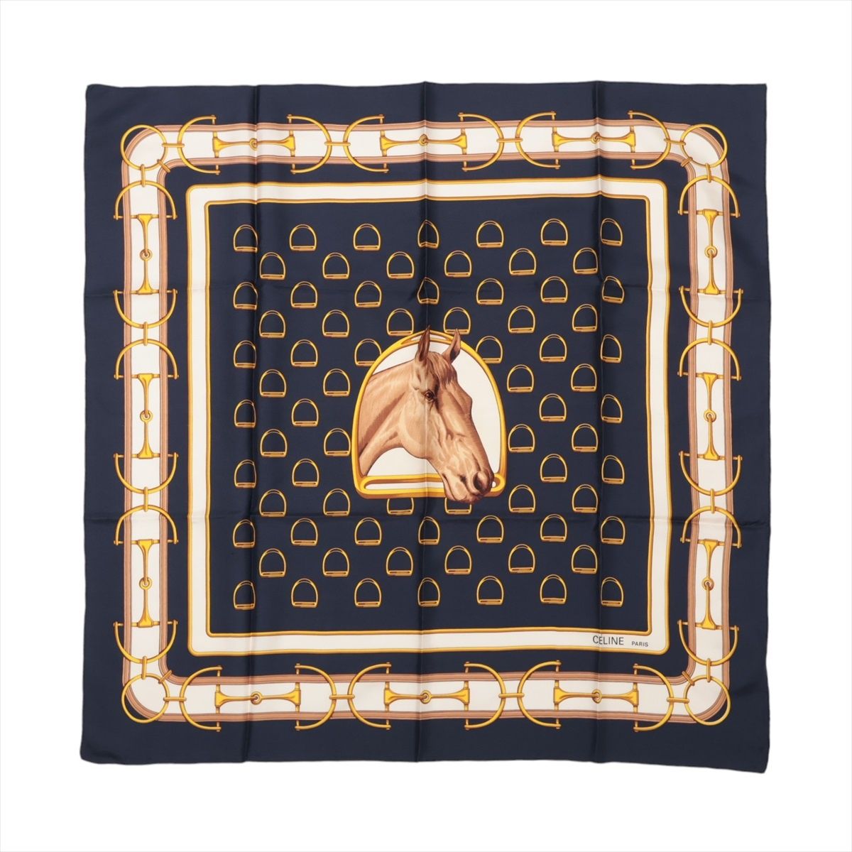 CELINE セリーヌ スカーフ シルク ホースビット