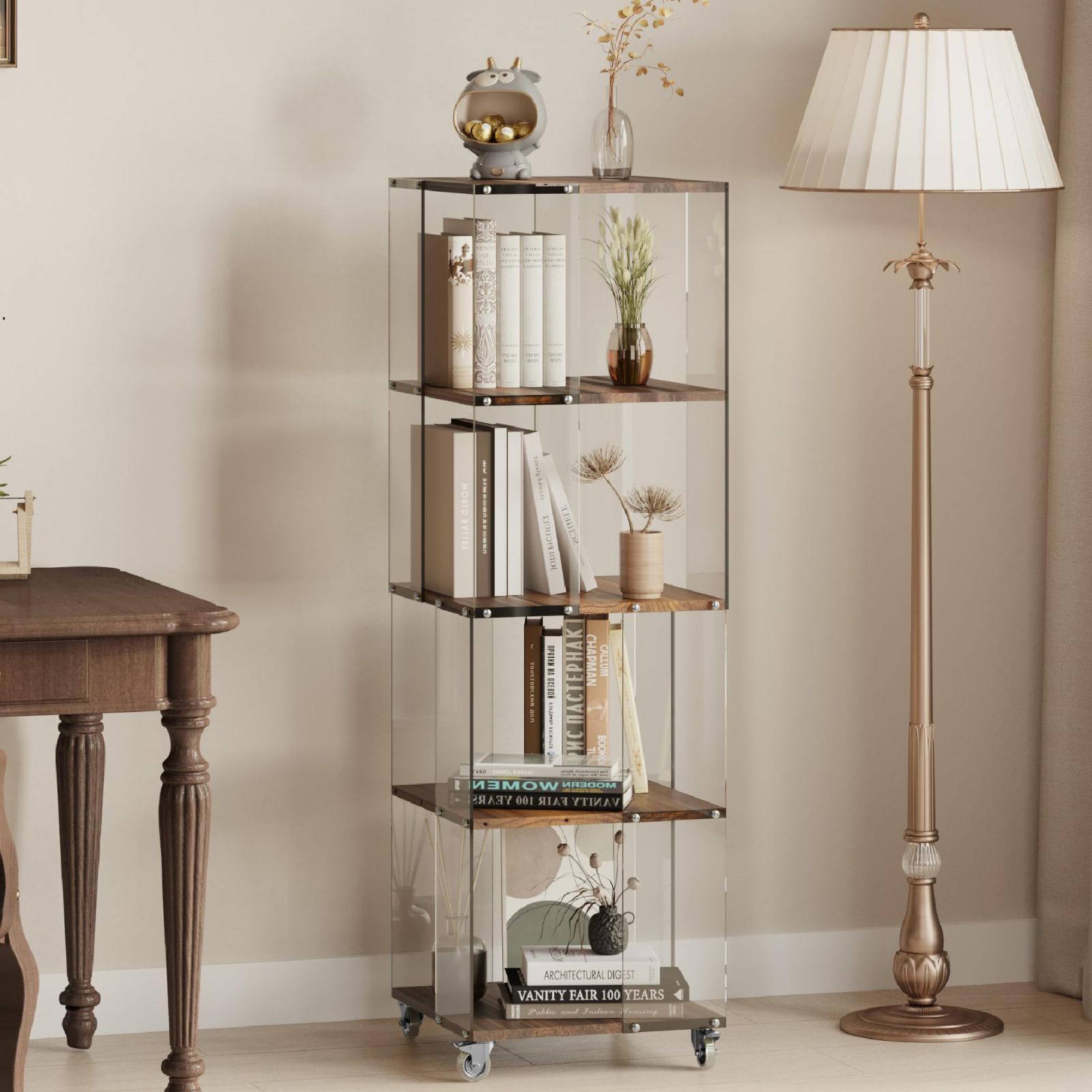 数量限定】コレクションラック ショーケース キャスター付き