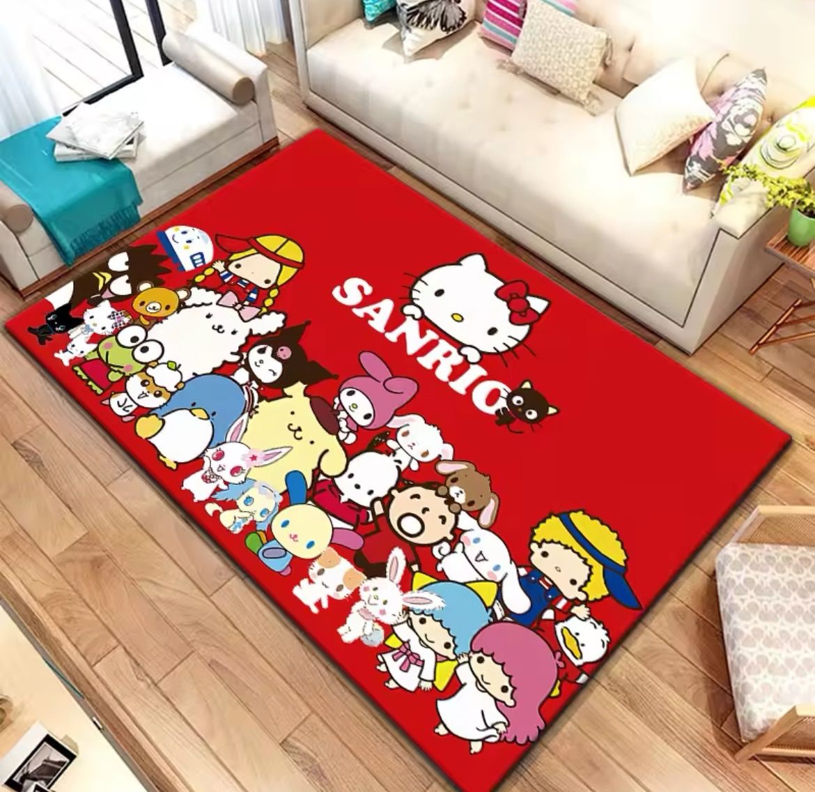 レア】キティ 薔薇 カーペット 大きいサイズ