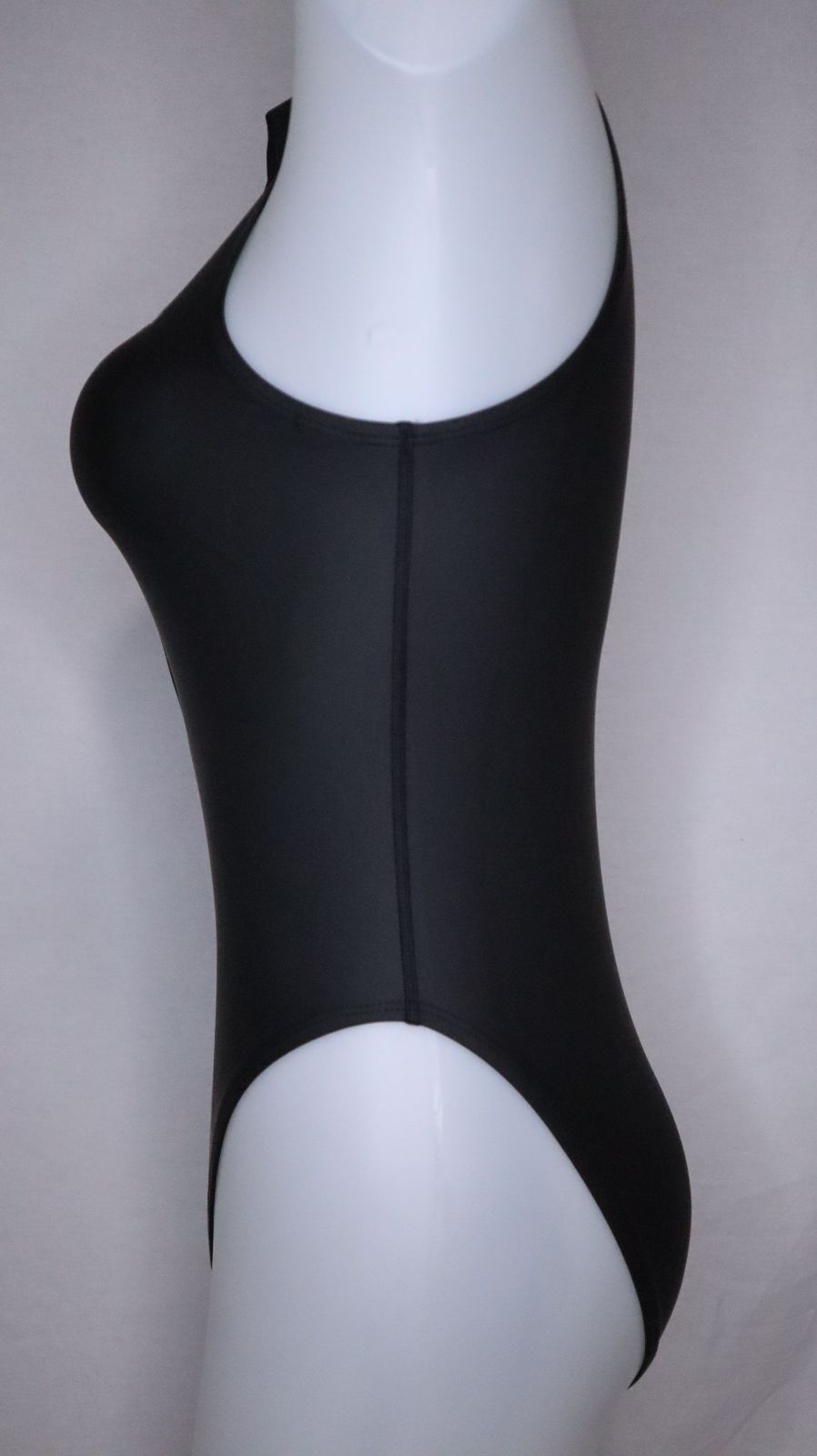 SWIMHXBY 競泳水着 レディース 黒 フロントジップ PU ウォーター