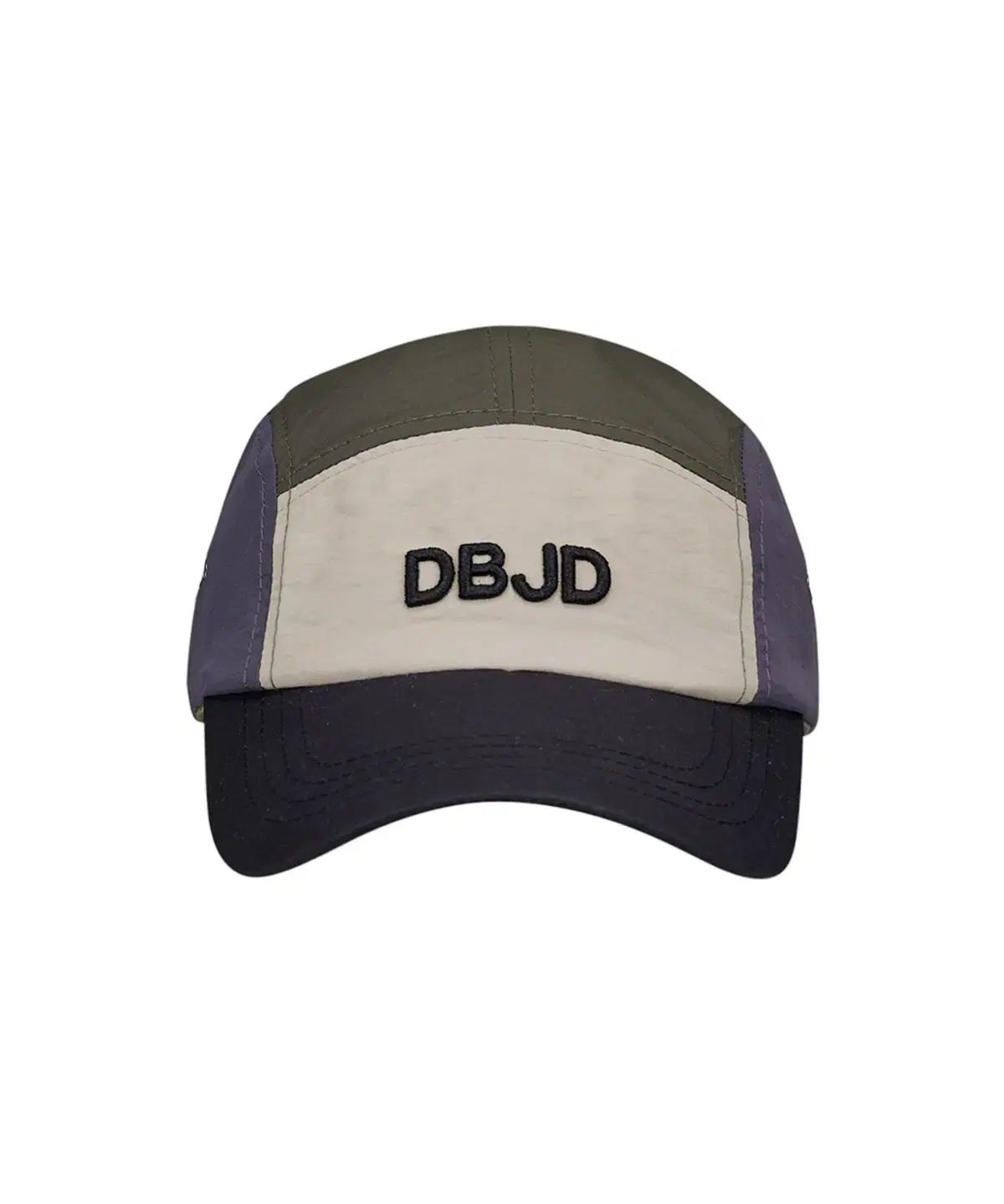 ダブル JD カラー 配色 キャンプキャップ (カーキ) 帽子