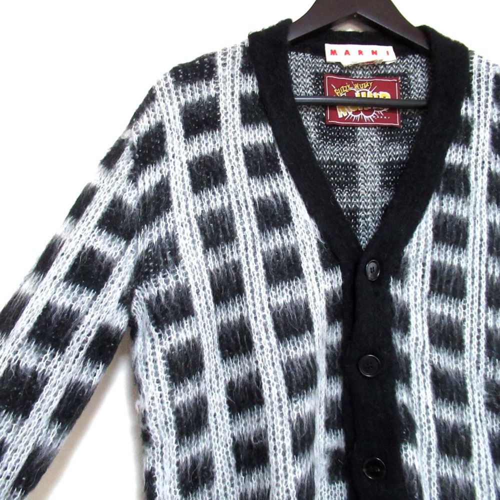 MARNI チェック ニット カーディガン MARNI チェック ニット カーディガン