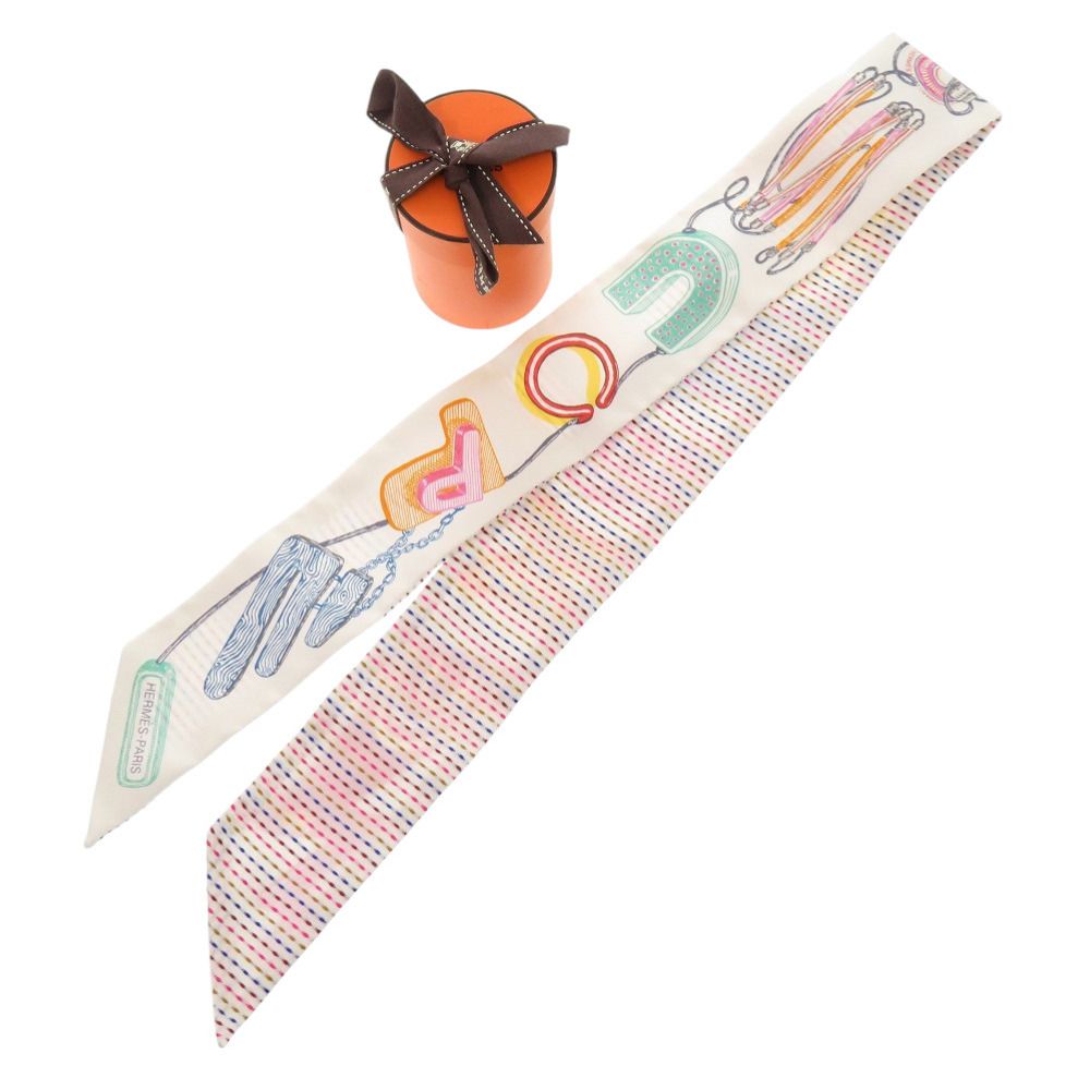 【新品未使用】エルメス　ツイリー　シュバロスコープ　ネオン HERMES - エルメス ツイリー Chevaloscope Neon シュヴァ