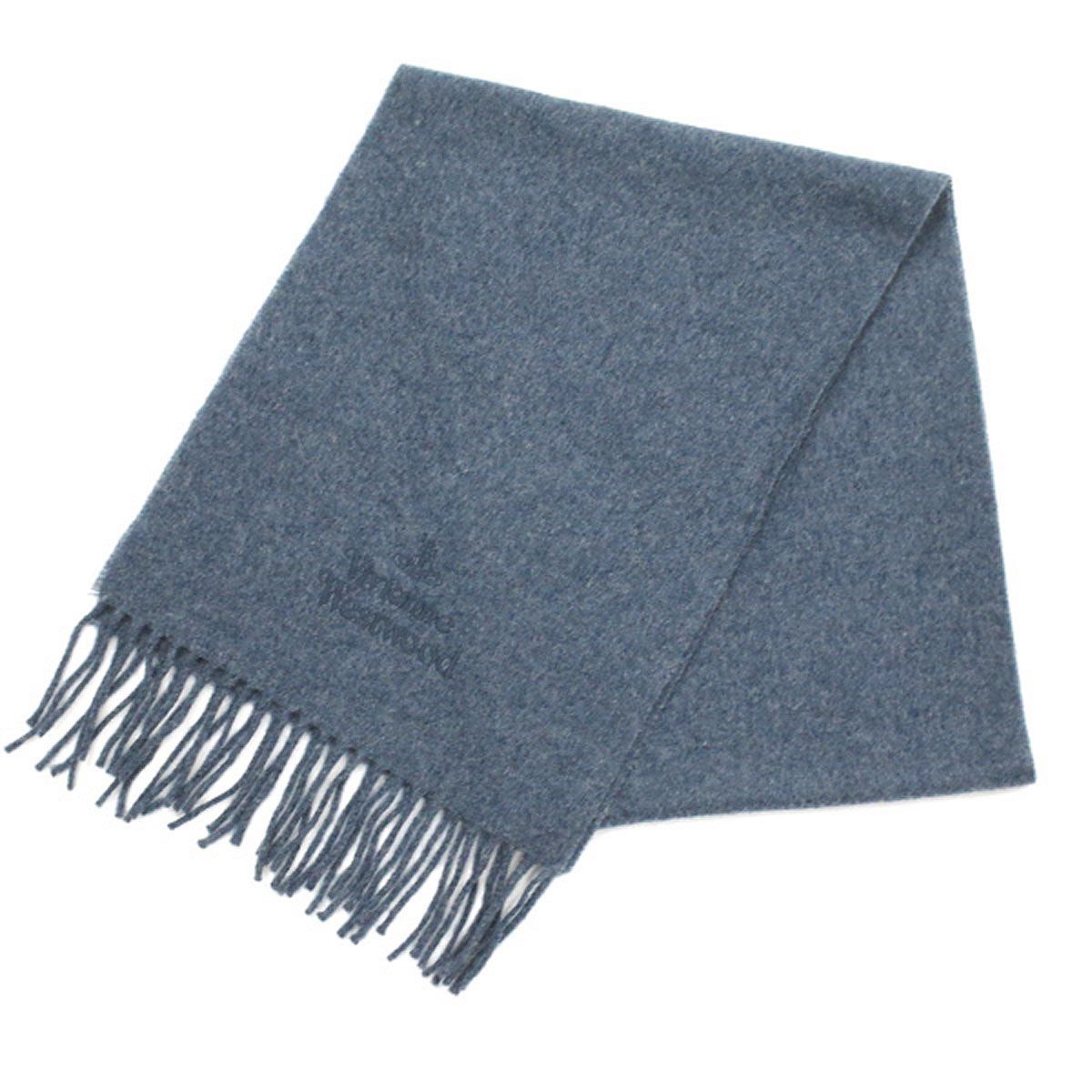 ヴィヴィアンウエストウッド Vivienne Westwood マフラー メンズ レディース 11654-K001 ウールマフラー ストール DENIM BLUE デニムブルー