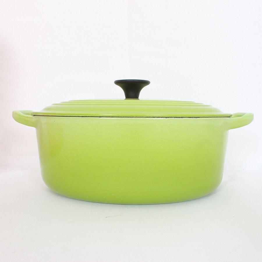ル・クルーゼ☆ココットロンド☆22cm☆フルーツグリーン 美品】LE