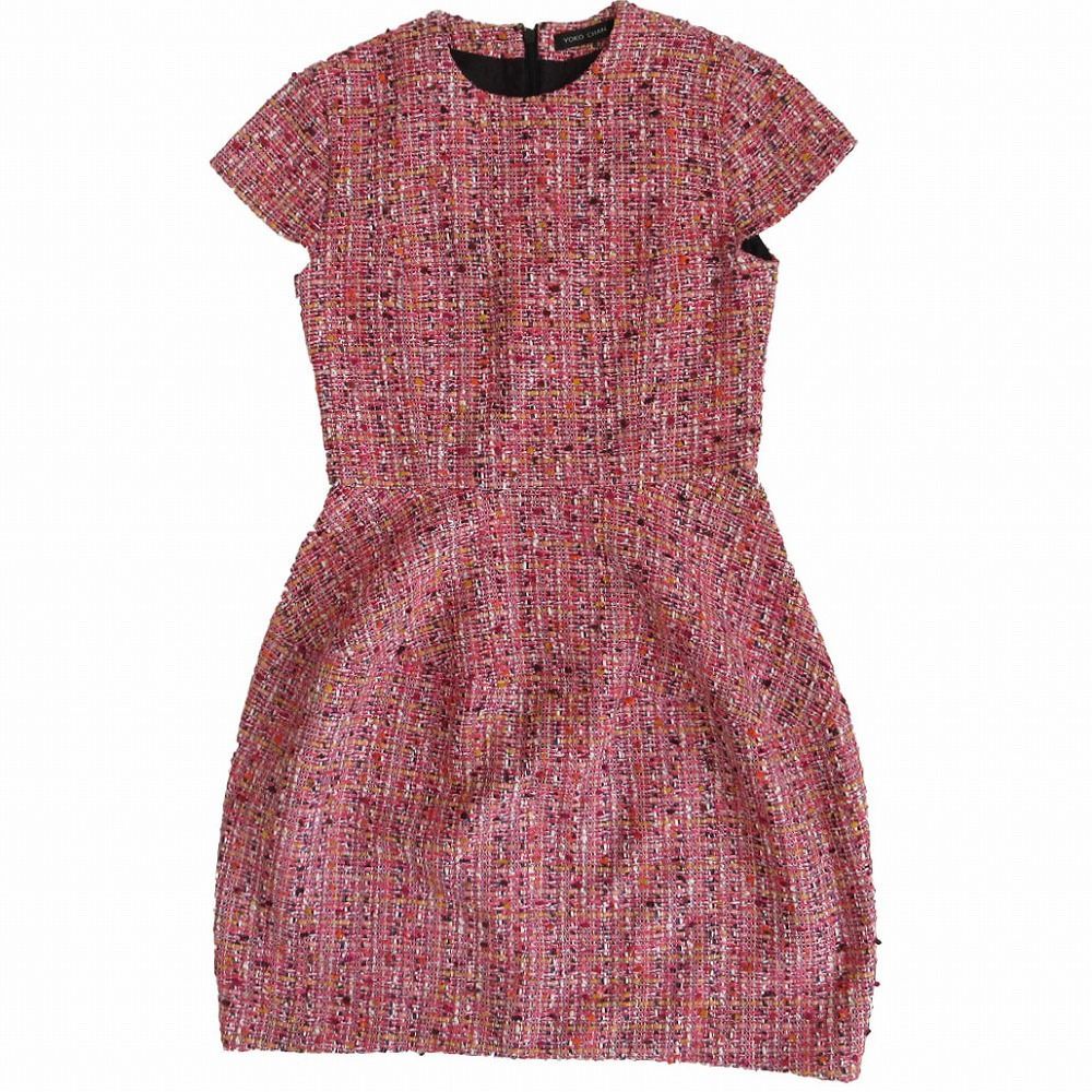 YOKO CHAN 半袖ひざ丈ワンピース ピンク 【公式通販】