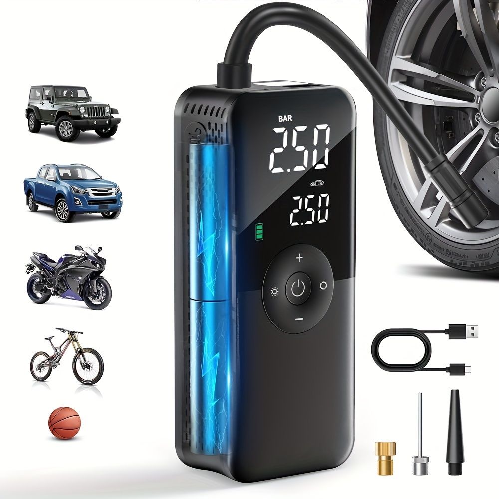 150PSI ポータブル電気エアパンプ、自動車タイヤ用、タイヤ