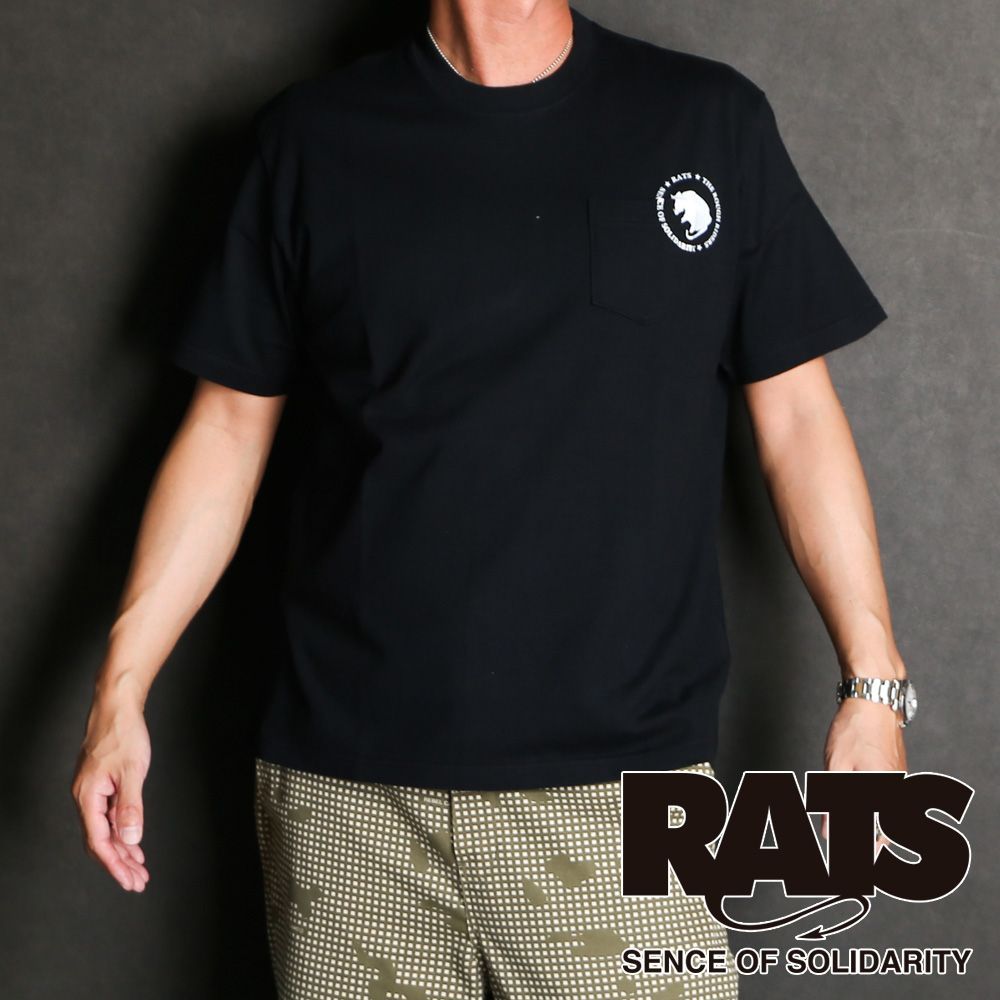 【RATS/ラッツ】CIRCLE POCKET TEE - BLACK / Tシャツ / 24'RT-0601【メンズ】【送料無料】