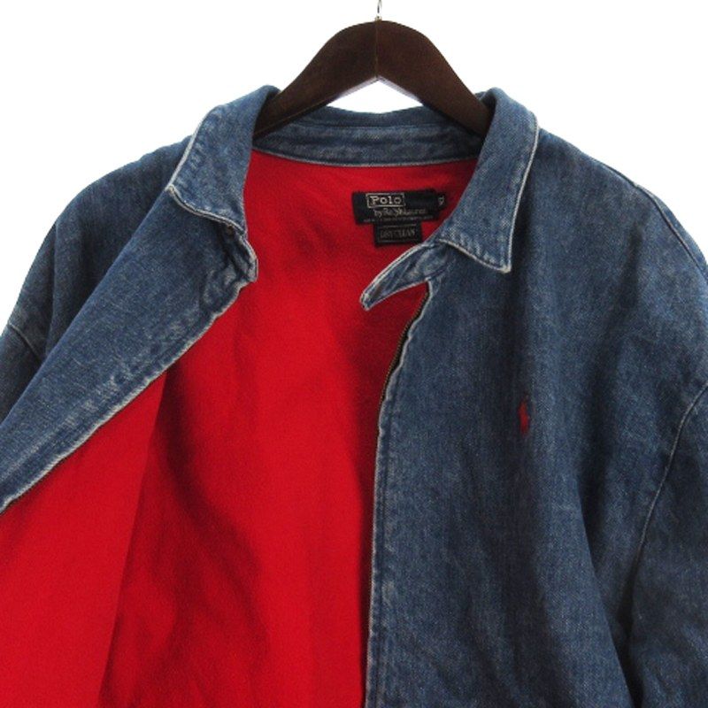 ポロ　ラルフローレン　デニムスイングトップ　ブルゾン　XL　USA製 80〜90年代 USA製 Polo by Ralph Lauren ポロラルフローレン