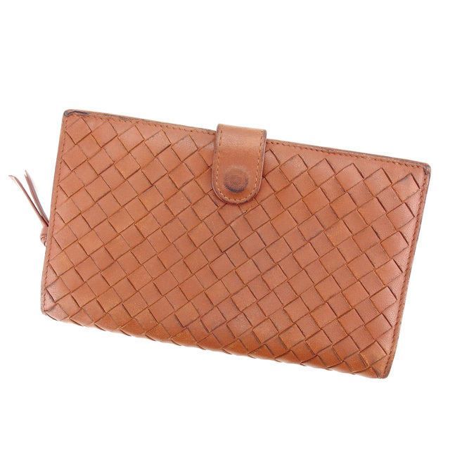 ボッテガヴェネタ イントレチャート ラウンドファスナー 長財布　ブラウン Bottega Veneta 長財布 ラウンドファスナー イントレチャート