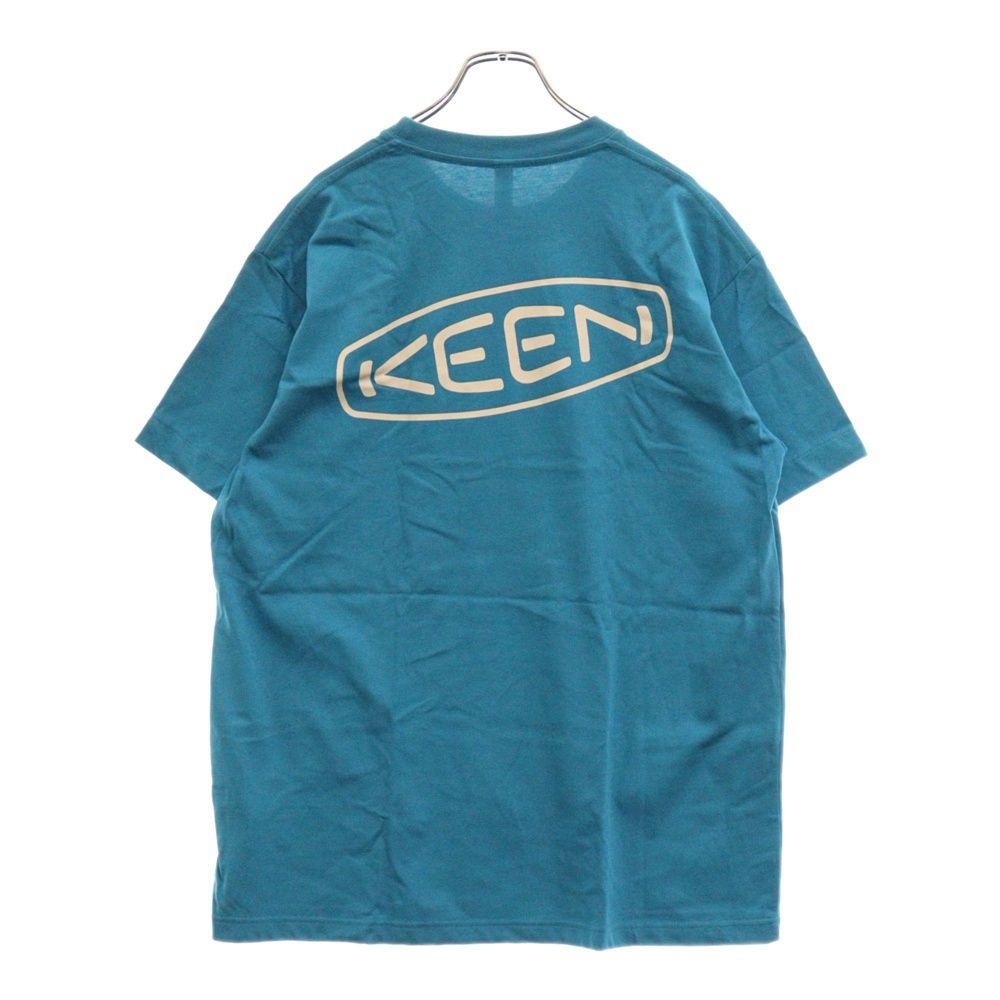 KEEN (キーン) ロゴプリント 半袖 Tシャツ ブルー