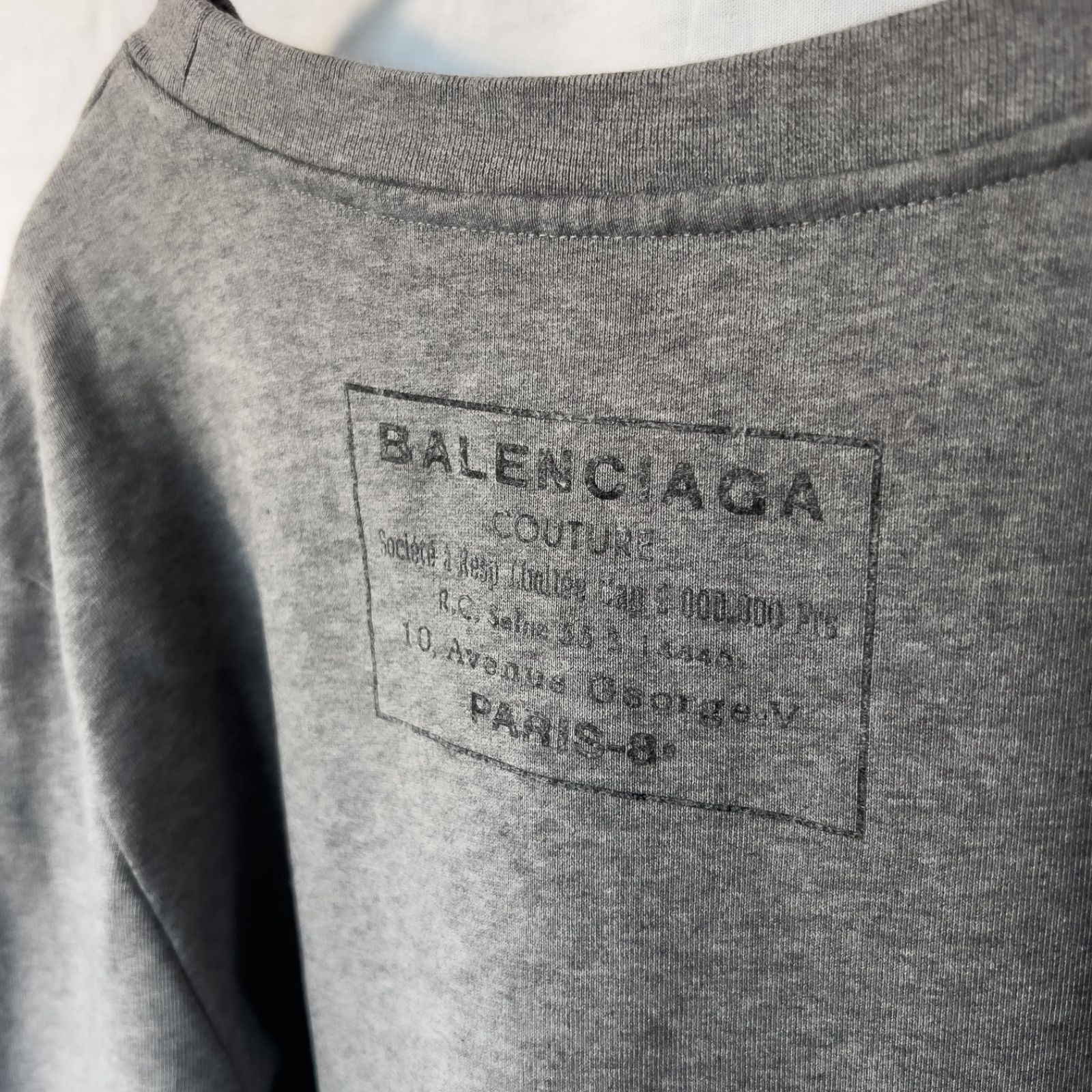 美品 BALENCIAGA バレンシアガ ボックスロゴ クルーネックスウェット