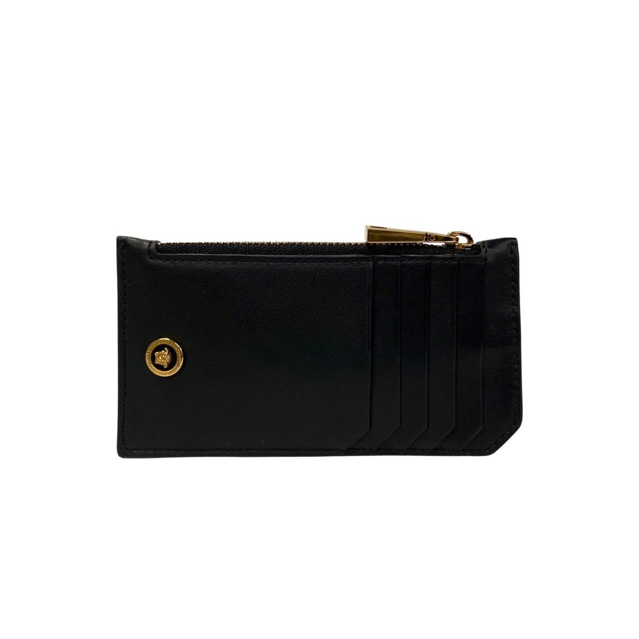 ほぼ未使用 希少品 VERSACE ヴェルサーチ メデューサ ロゴ 金具 レザー