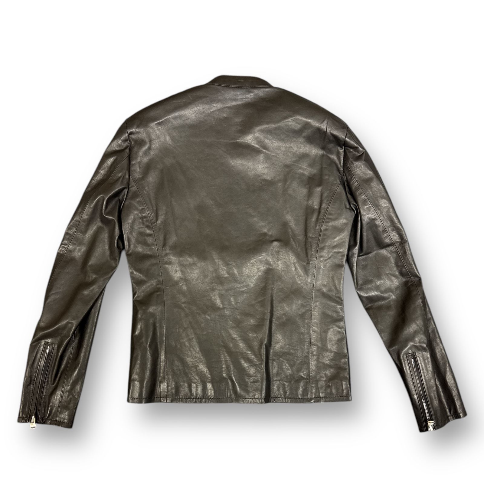 定価165000円 未使用品 ISAMU KATAYAMA BACKLASH 24SS MONOCHEROME MOTOR CYCLE LEATHER  JACKET モーターサイクルレザージャケット ライダース イサムカタヤマ バックラッシュ 2096-03 - メルカリ