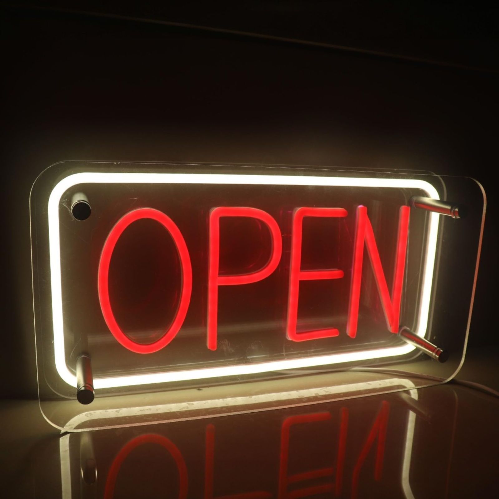 Quriest OPEN LED ネオン 看板 屋外 吊り下げ オシャレ サイン ライト 