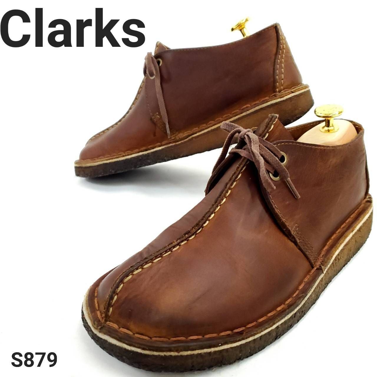 クラークス デザートトレック ワラビー クレープソール ブラウン 本革 レザー