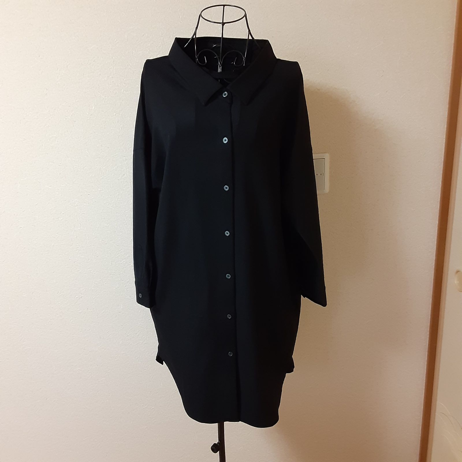 bubbles バブルス パフスリーブスウェットワンピース ブラック bubbles