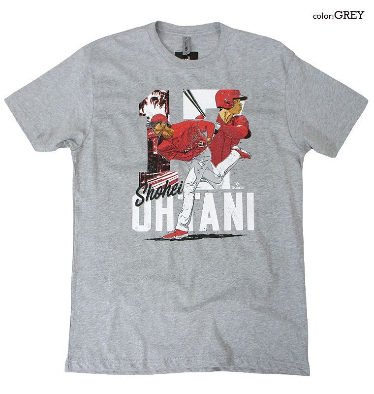 500 LEVEL 大谷翔平クルーネック半袖Tシャツ MLBPLAYERS MLB公認 500 LEVEL 大谷翔平クルーネック半袖Tシャツ MLBPLAYERS MLB公認