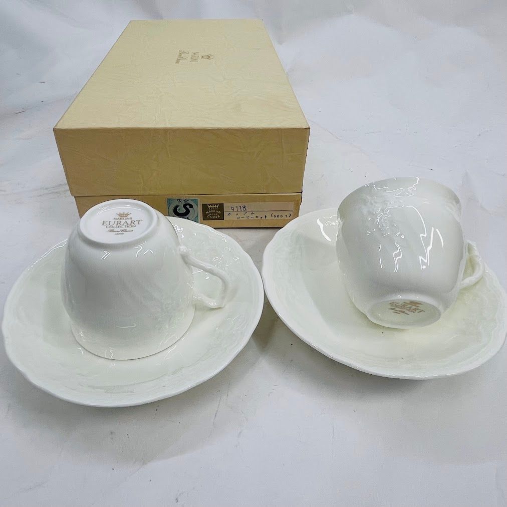 ナルミケーキセットEURARTクリーマーシュガーケーキ皿2枚コーヒーC-S2個セット
