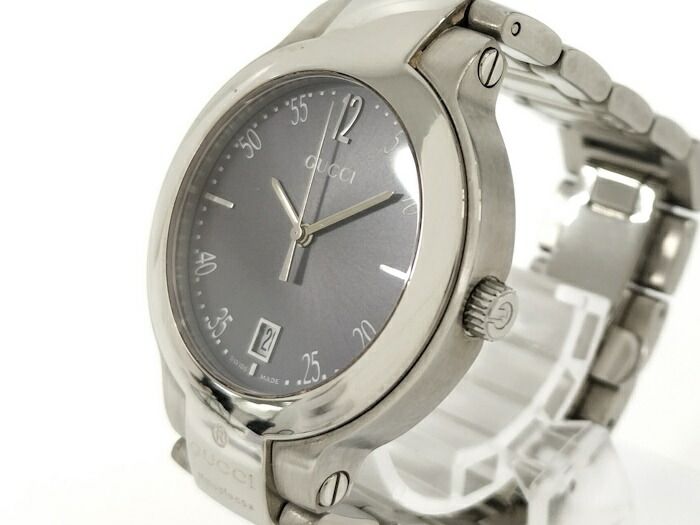 GUCCI 腕時計 メンズ クオーツ SS グレー文字盤 8900M - メルカリ
