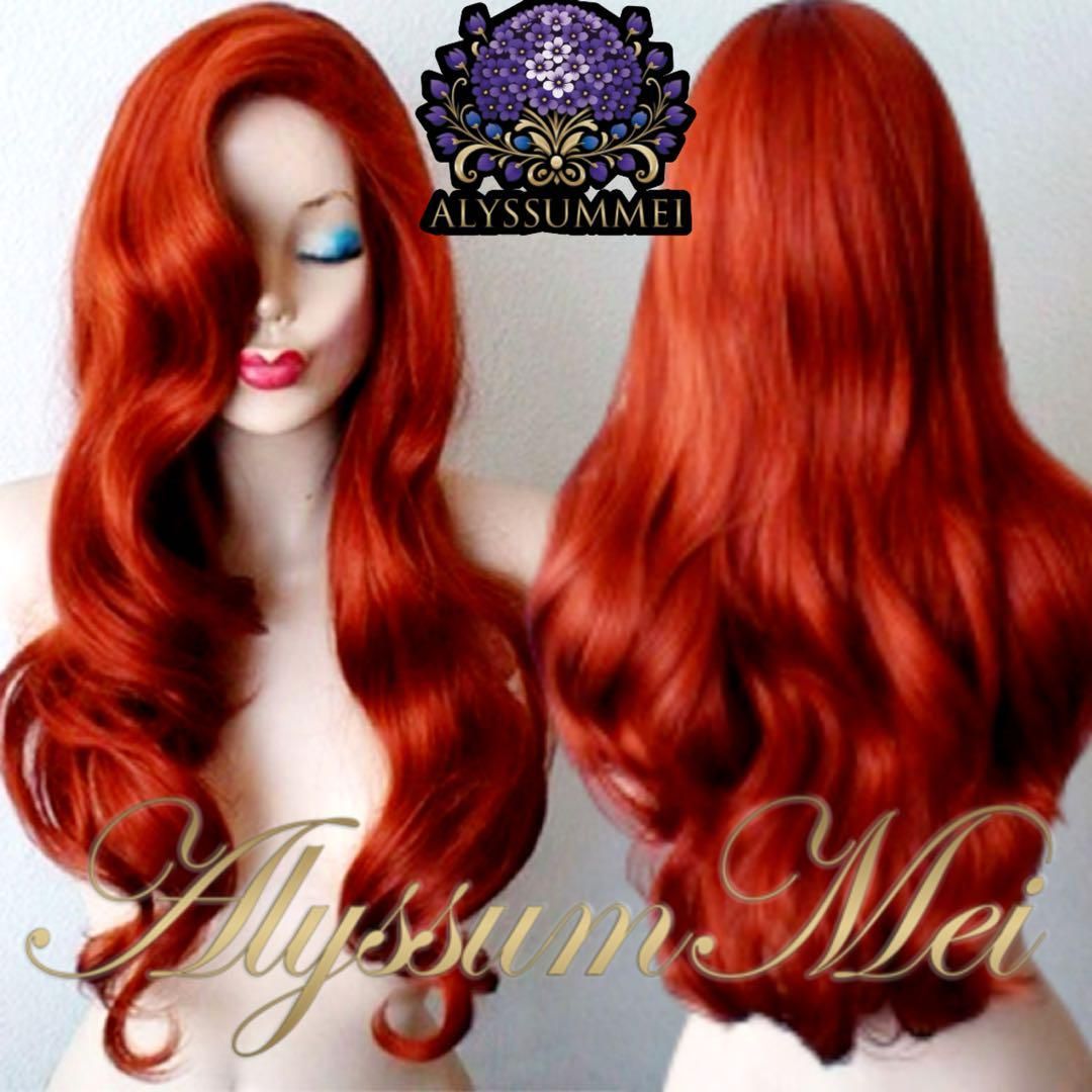 ウィッグネット付きアリエルコスプレミディアム ロングカール アリエル