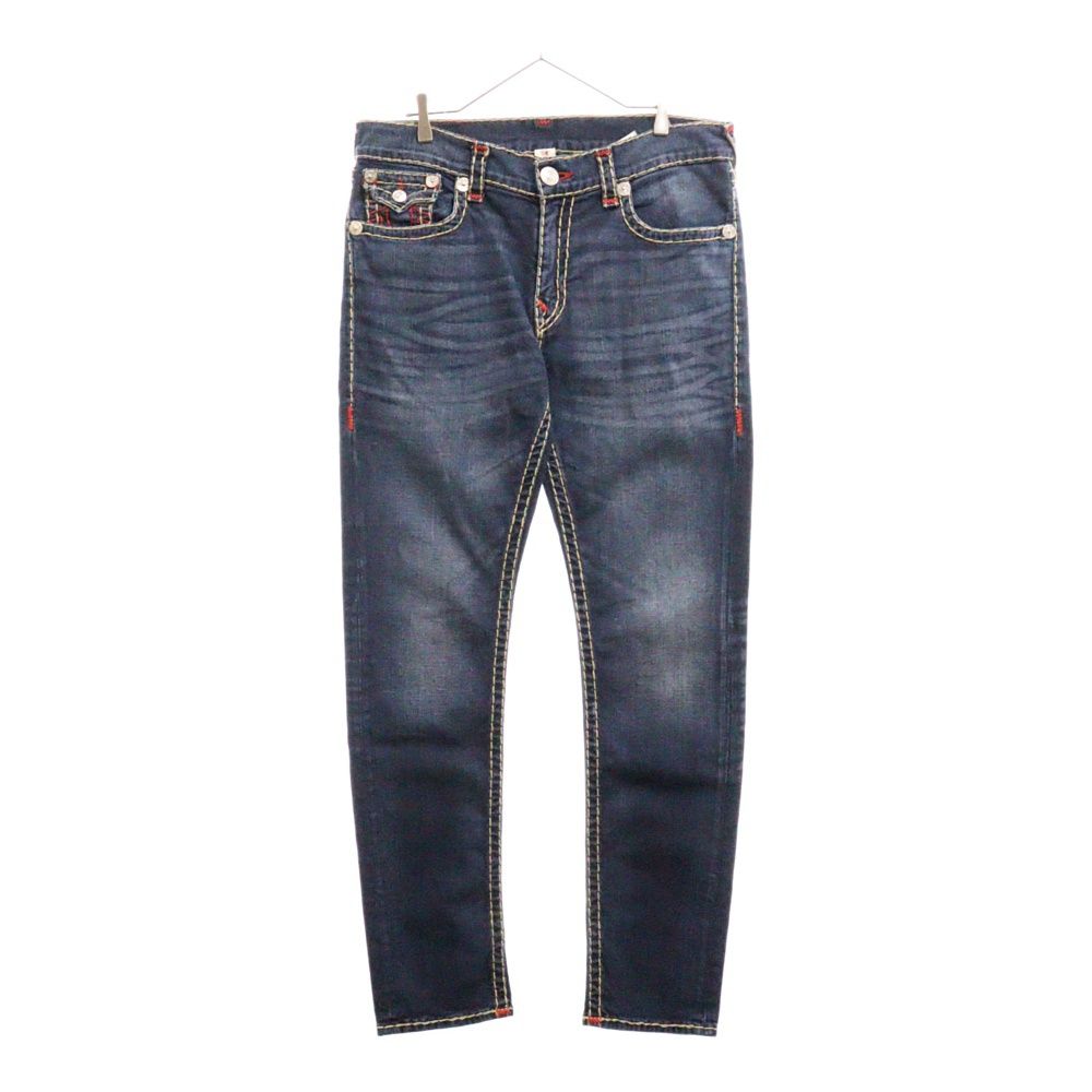 TRUE RELIGION トゥルーレリジョン SKINNY FLAP RED SUPER T スキニー ファットステッチ デニムパンツ インディゴ