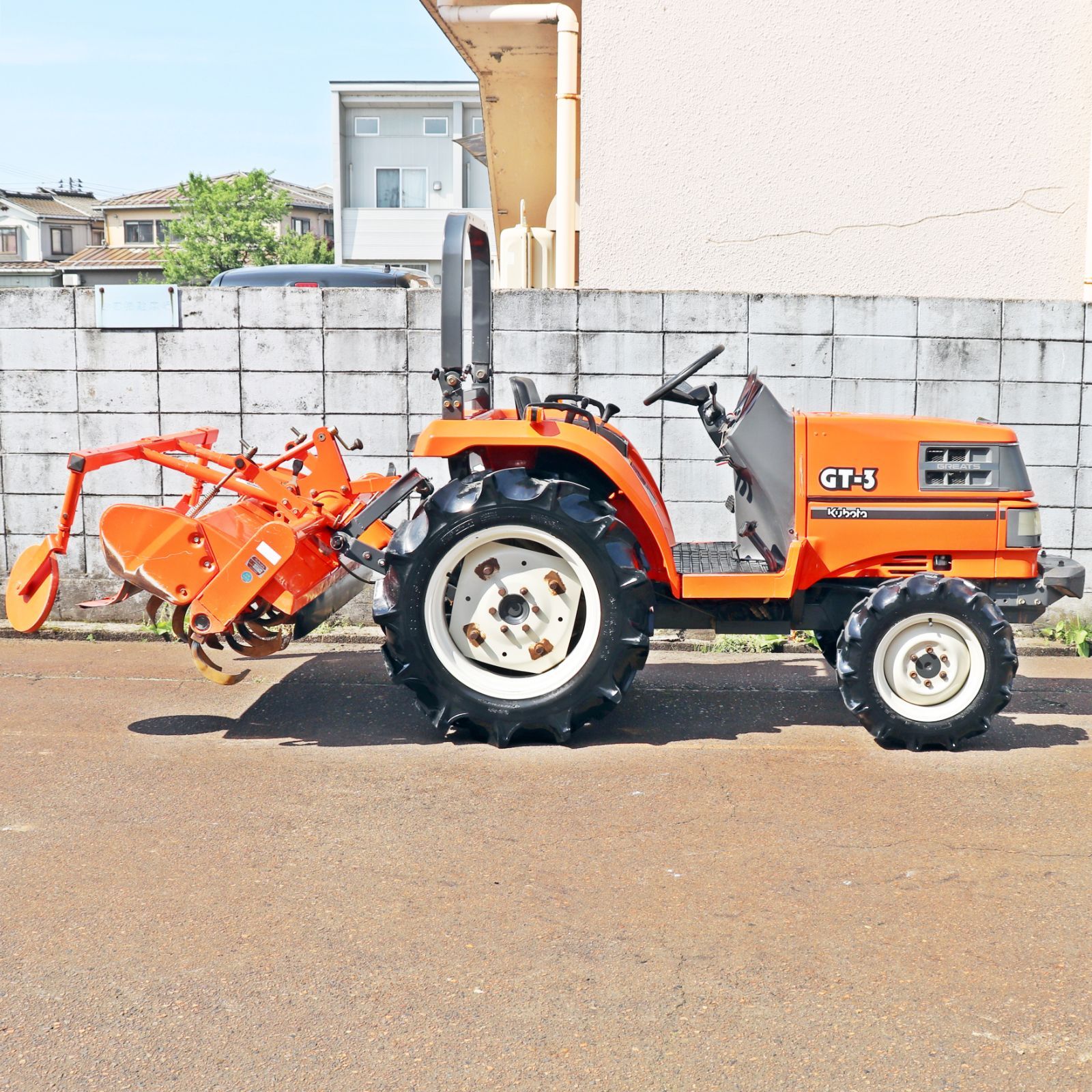 長岡市 クボタ トラクター GT-3 NR16 ロータリーセット 幅1600mm 実働確認済 パワステ 自動水平 モンロー PTO逆転 AD倍速 中古 倉庫保管 長岡市 クボタ トラクター GT-3 NR16 ロータリーセット 幅1600mm 実働