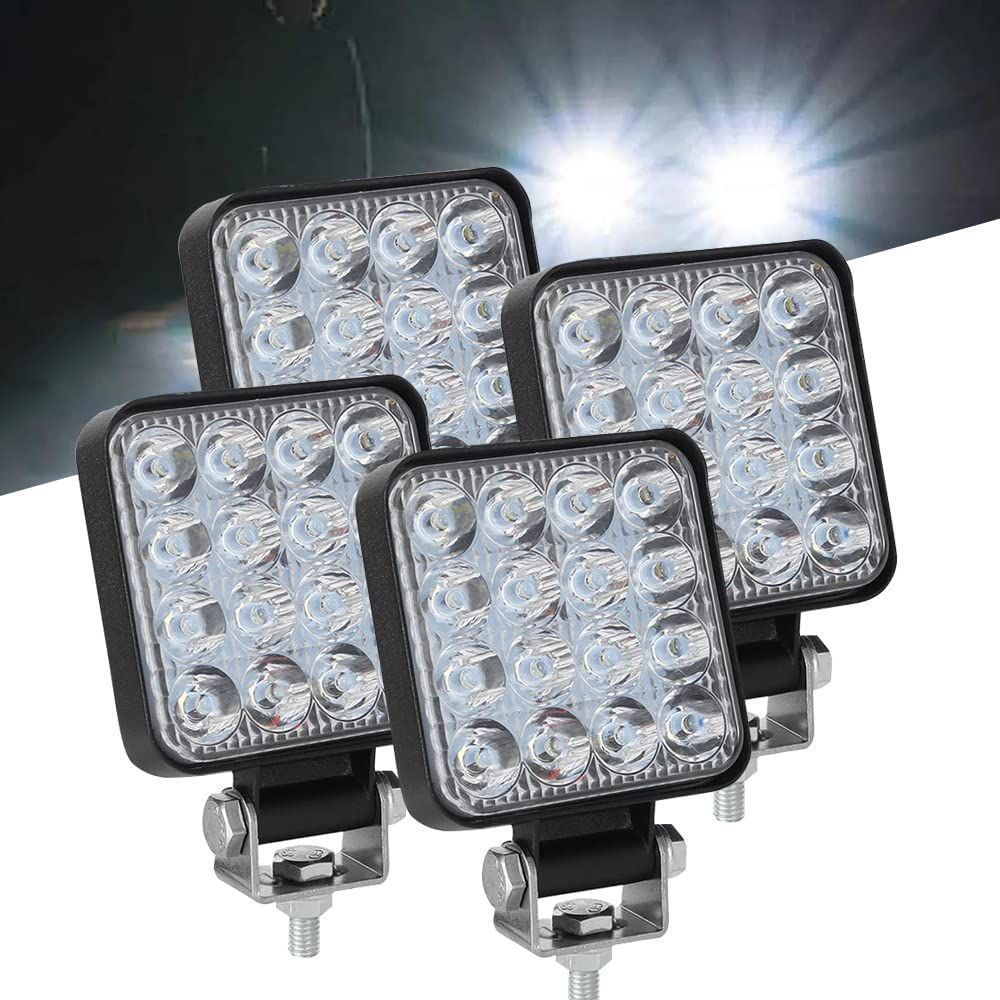 6個セット LED ワークライト 作業灯 防水 照明 48W 16連 通販