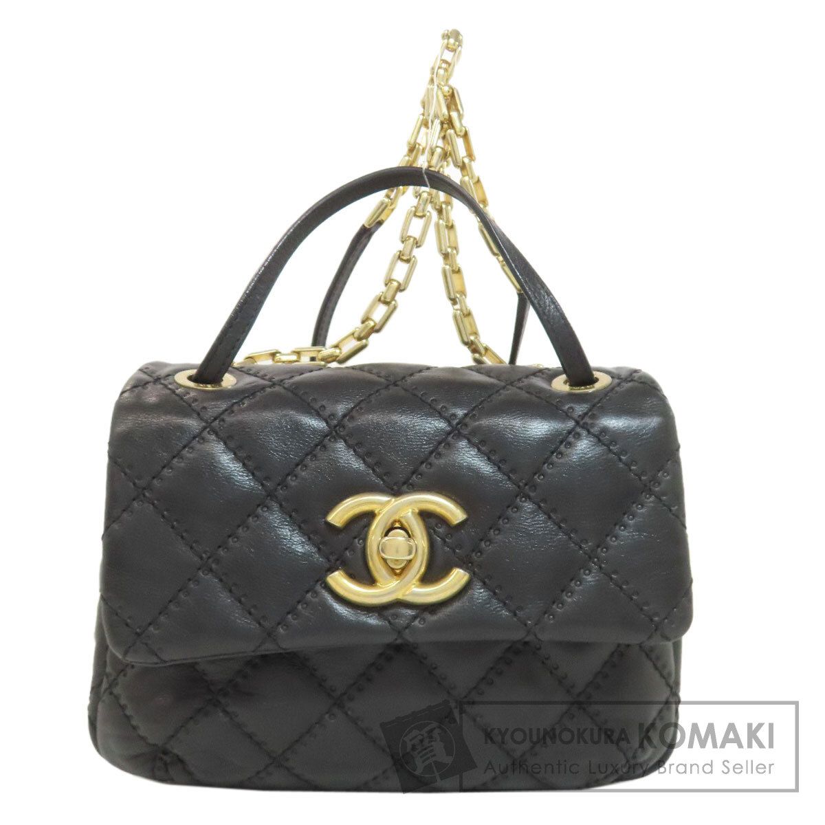 CHANEL シャネル マトラッセ 2WAY ゴールド金具 ハンドバッグ カーフ レディース