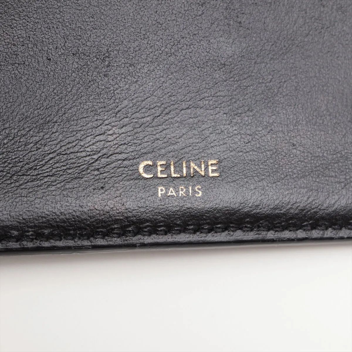 未使用級✨付属品完備✨CELIN財布　スモール　トリフォールド　ウォレット　黒色 CELINE セリーヌ スモール トリフォールドウォレット 16セーズ