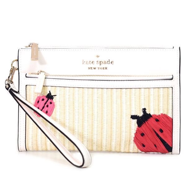 ケイトスペード バッグ katespade ストロー レザー てんとう虫 レディ