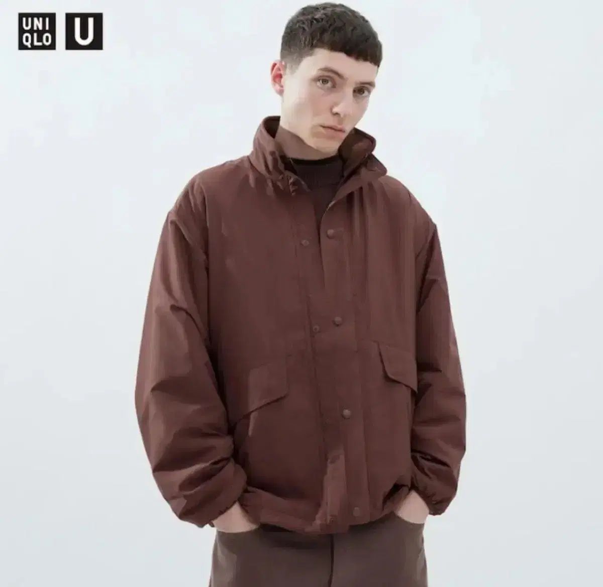 UNIQLO(ユニクロ) u23 fw リバーシブルスタンド ジャケット 2xl カーキ/ブラック/ブラウン