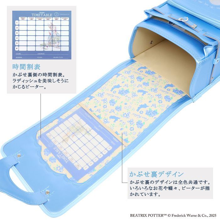  型落ち ピーターラビット TM ランドセル 女の子 パールローズガーデン 1116 エメラルド サックス ピンク ランドセル 保育園 幼稚園 スクール