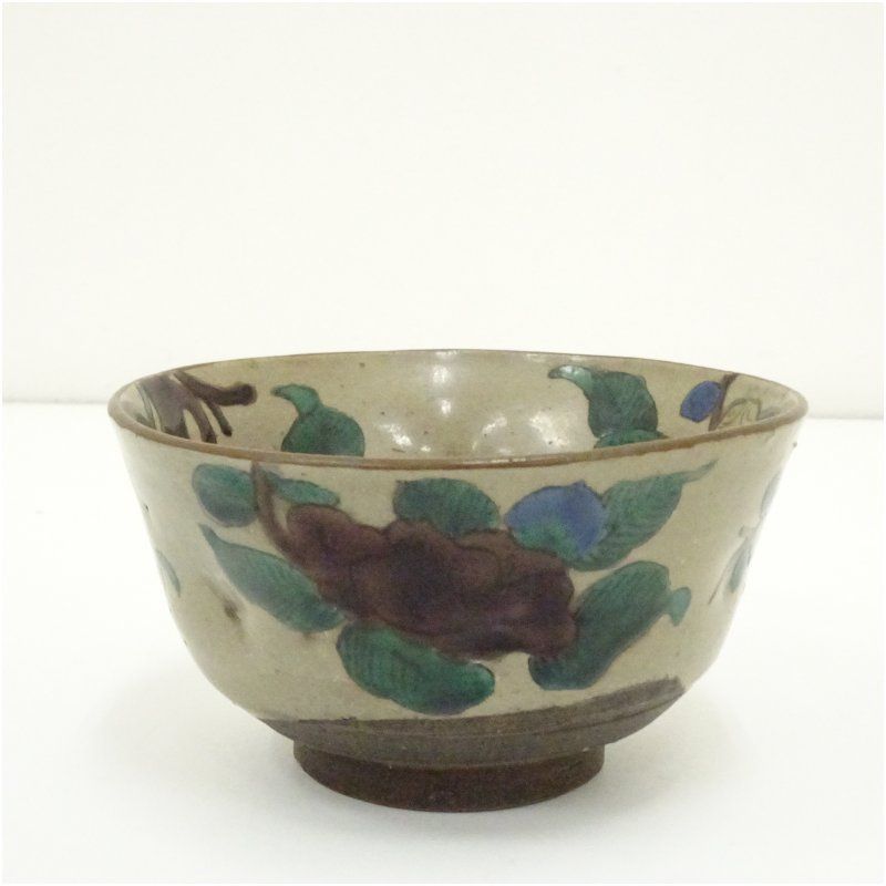 古物 九谷焼 古九谷静花文鉢 保護箱 食器 おしゃれ アンティーク レトロ 和食 和風 丼 器 小鉢 中鉢 料理 来客 居酒屋 旅館 カフェ