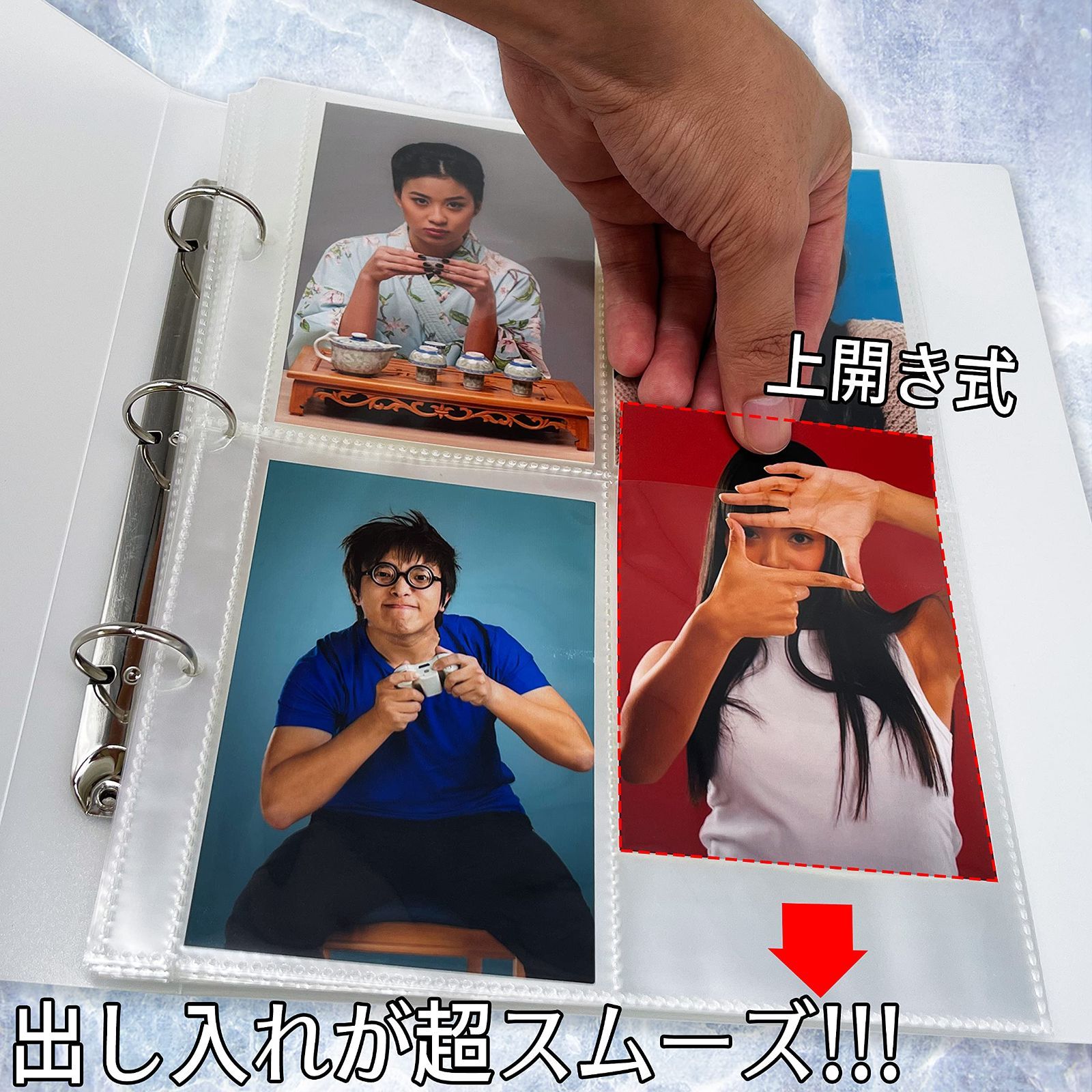 新着商品】バインダー式 L判 大容量 リフィル 30ページ- - 最大240枚