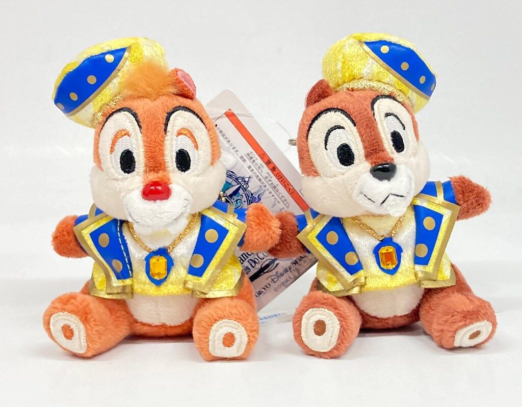 東京ディズニーシー ぬいぐるみバッジ チップ&デール(クリスタル
