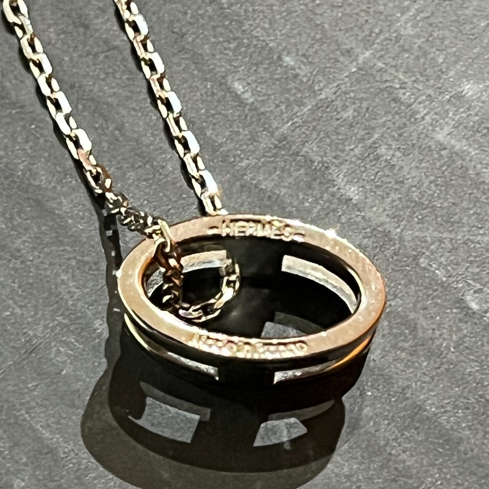 国内正規 新品 HERMES Pop H マロングラッセ ネックレス ブラック