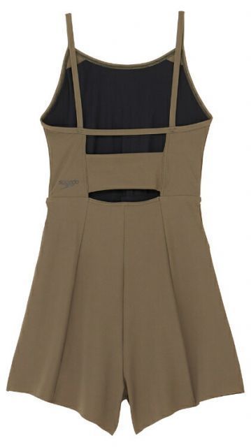 speedo スピード ALL IN ONE GIRL Sカーキ 140 SK スイムウェア オールインワン水着 キュロットタイプ インナー付 ストレッチ性 UVカット リゾートウエア 水泳 水着 プール 海 リゾート地 子供用 キッズ