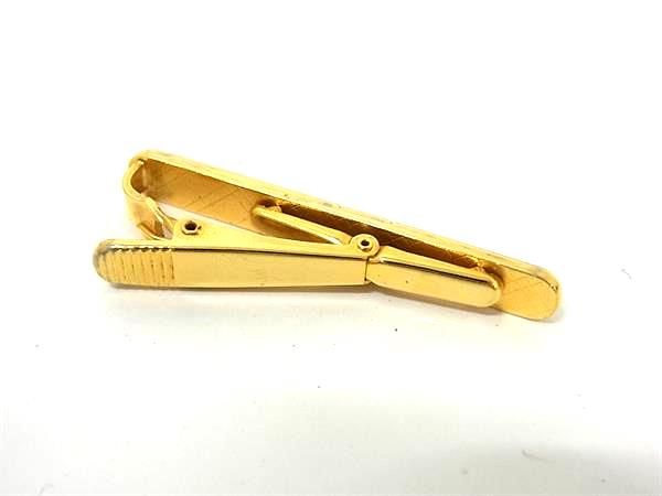 希少】cartier カルティエ ネクタイピン ロゴ ゴールド×ブラック